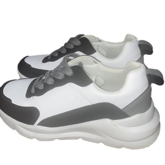 Mata White Sneakers Women Size 9 chunky Trainers Platform Casual Comfy sporty - Picture 4 of 8